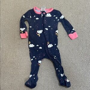 GERBER One Piece Pajama - Navy and Pink